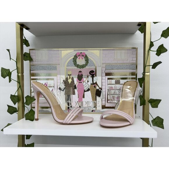 KAYLEEN / Berkley-16 / Pink / High Heeled Sandals With Clear / Strap Detail - Picture 10 of 11